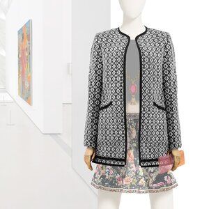 JACKET Black-White Patterned Tweed